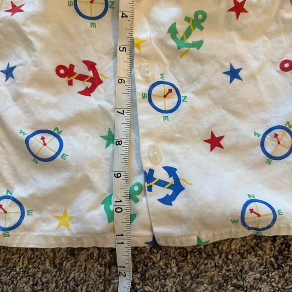 VTG LIGHTNING BUG Short Sleeve Button Down Top Size 18M Casual Nautical Retro - Picture 3 of 7